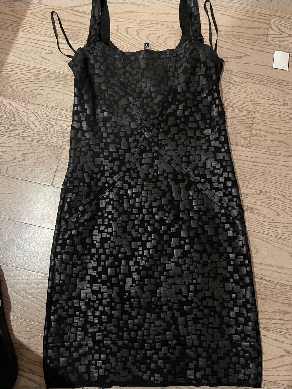 bebe Black Sequin Sleeveless Bodycon Mini Dress - Picture 5 of 6